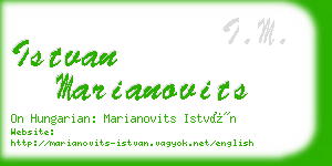 istvan marianovits business card